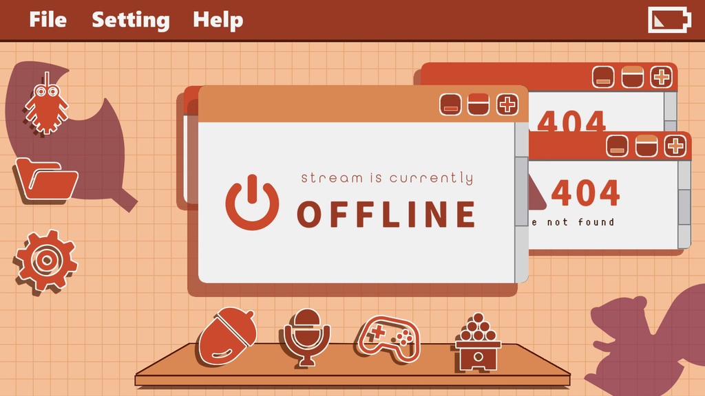 【各2種】秋ver.待機画面/ループ可【配信素材】