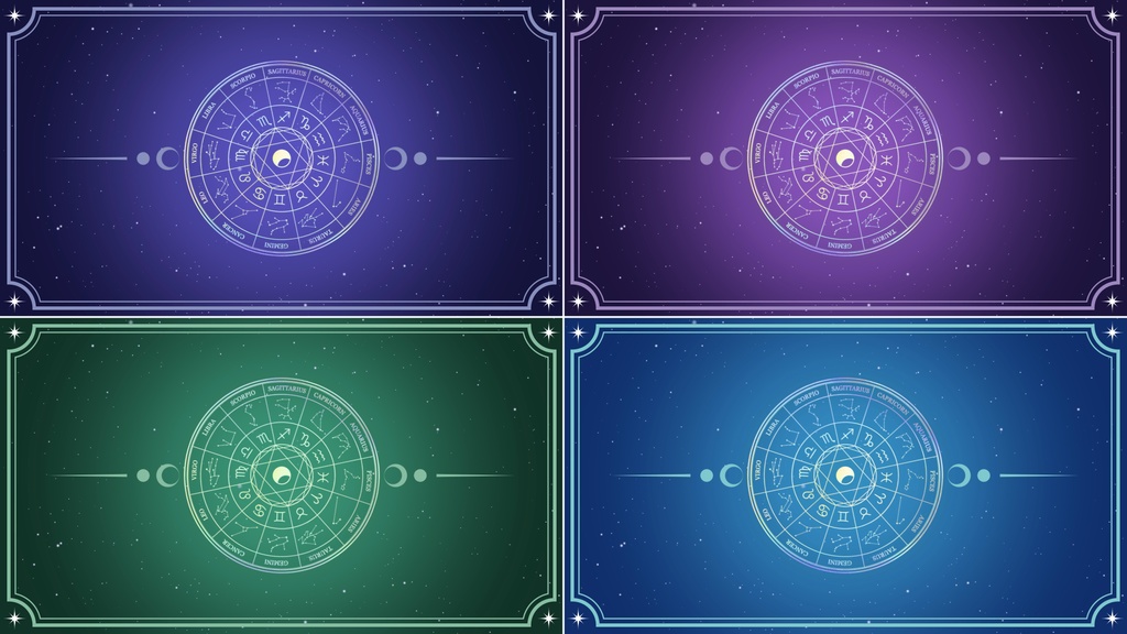 【無料/4カラー】星座/待機画面/ループ可【配信素材】