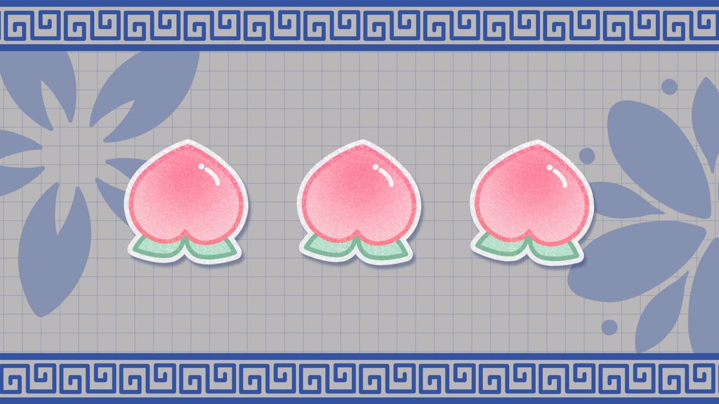 【無料/4カラー】桃/モモ/シーンチェンジ【配信素材】