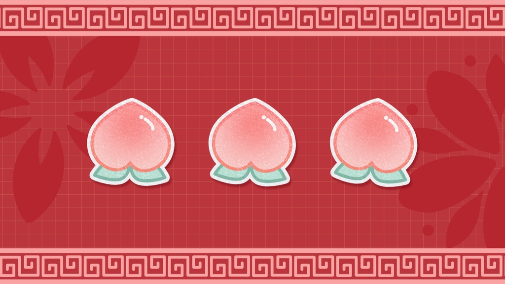 【無料/4カラー】桃/モモ/シーンチェンジ【配信素材】