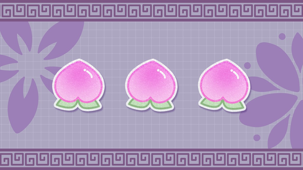 【無料/4カラー】桃/モモ/シーンチェンジ【配信素材】