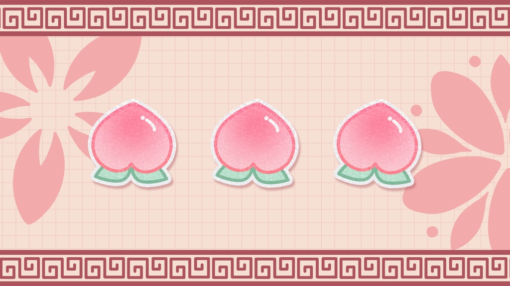【無料/4カラー】桃/モモ/シーンチェンジ【配信素材】