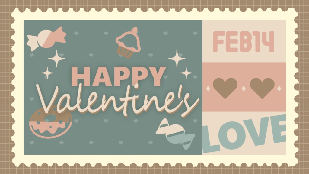 【無料/4カラー】バレンタイン/シーンチェンジ【配信素材】