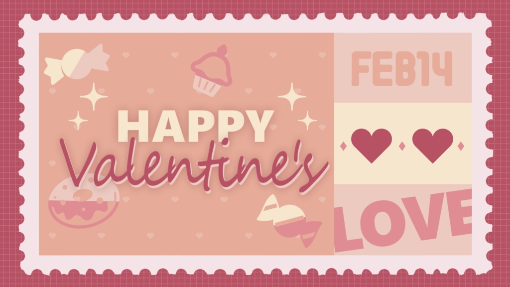 【無料/4カラー】バレンタイン/シーンチェンジ【配信素材】