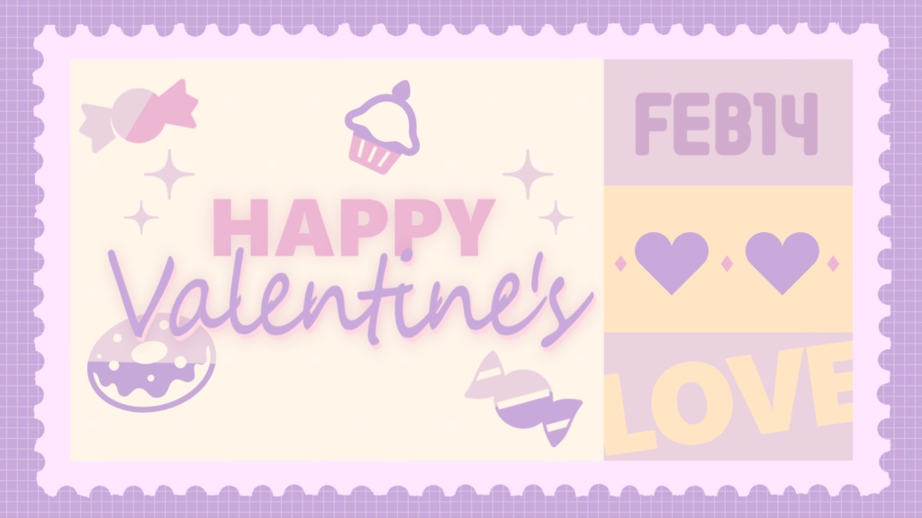 【無料/4カラー】バレンタイン/シーンチェンジ【配信素材】