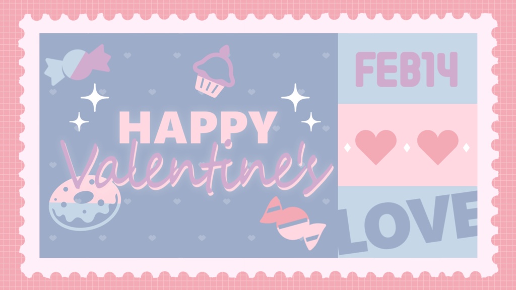 【無料/4カラー】バレンタイン/シーンチェンジ【配信素材】