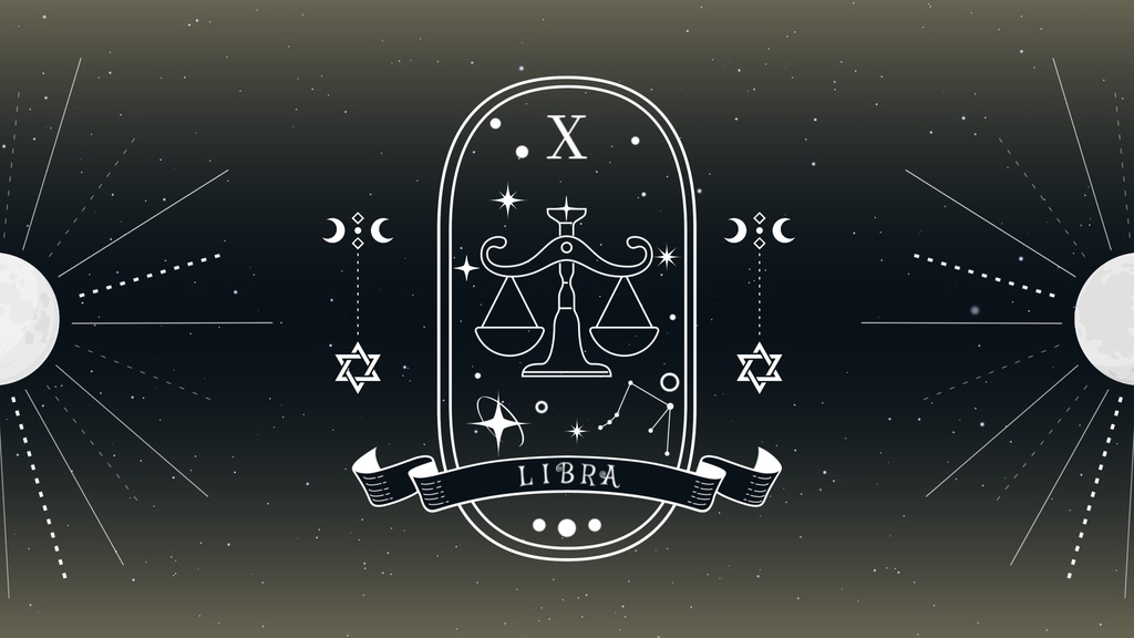 【無料/4カラー】星座/天秤座/10月/シーンチェンジ【配信素材】