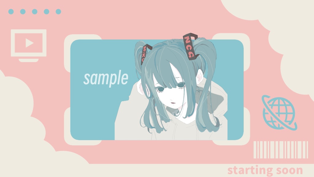 【無料/4カラー】パステル/待機画面/ループ可【配信素材】