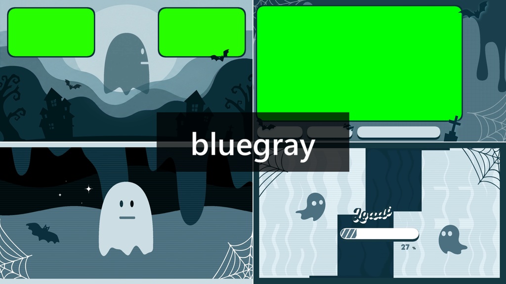 【ハロウィン】トランジション/待機&ゲーム配信画面、ループ可【配信素材】#013