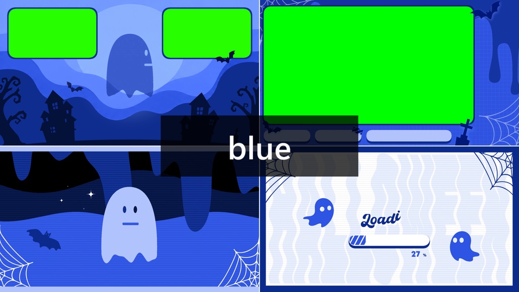【ハロウィン】トランジション/待機&ゲーム配信画面、ループ可【配信素材】#013
