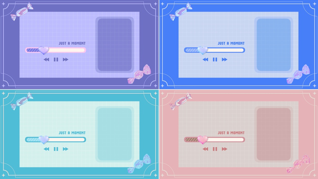 トランジション/待機&ゲーム配信画面、ループ可【配信素材】#014