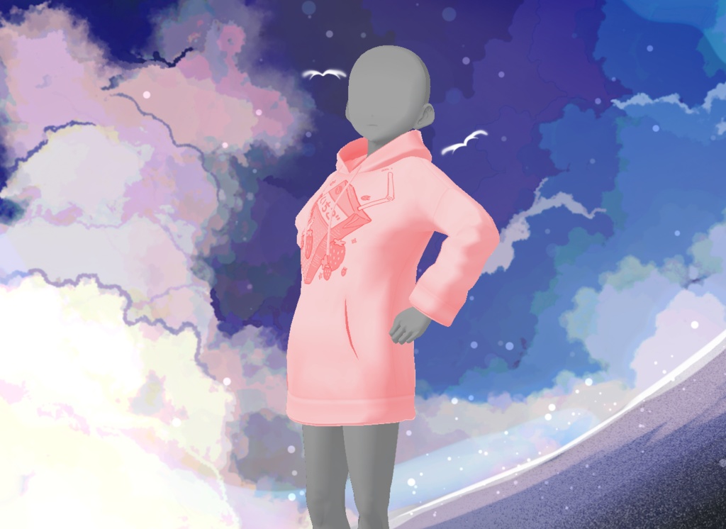 Kawaii Strawberry Milk Hoodie