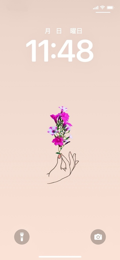 花ひらく手 / スマホ壁紙 4サイズセット (iPhone / Android対応)