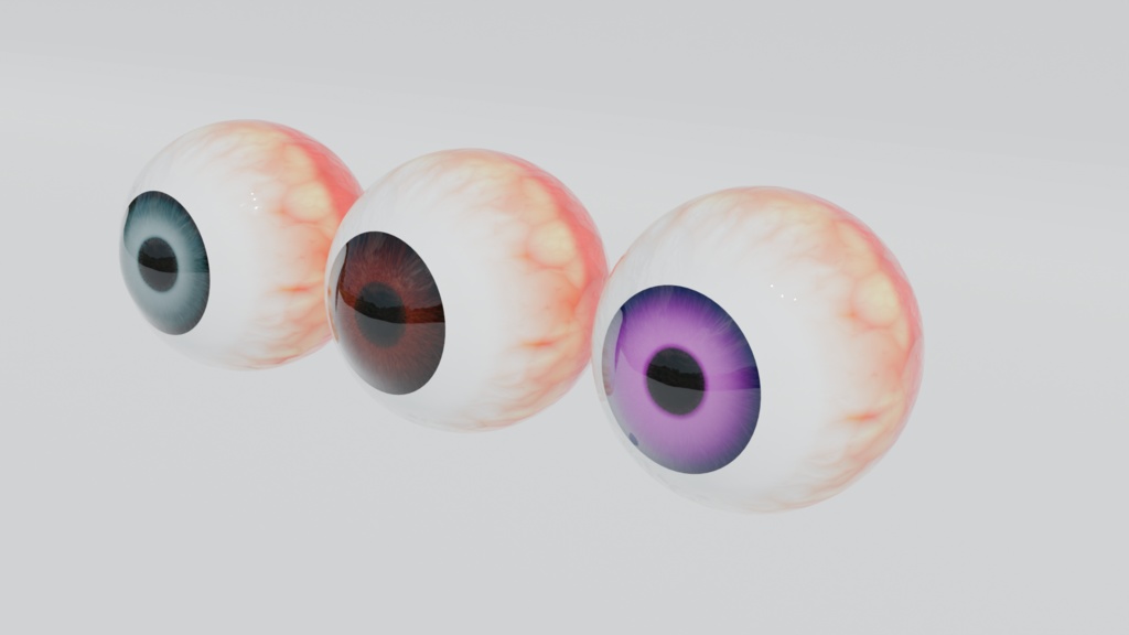 【無料】リアルな目の3D素材(Blenderデータ)