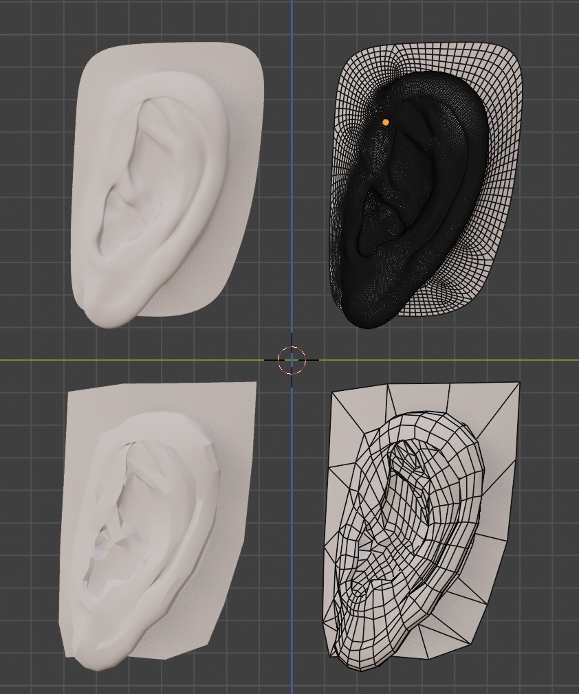 【無料版/支援版】リアルな耳の3D素材
