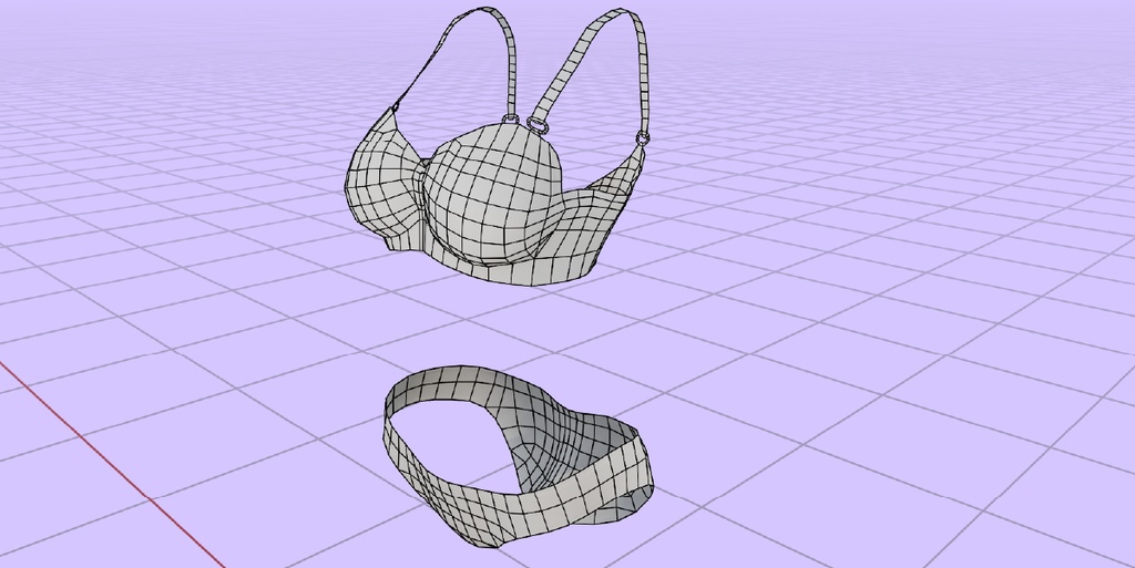 【無料】シンプルなブラジャー&パンツの3Dモデル