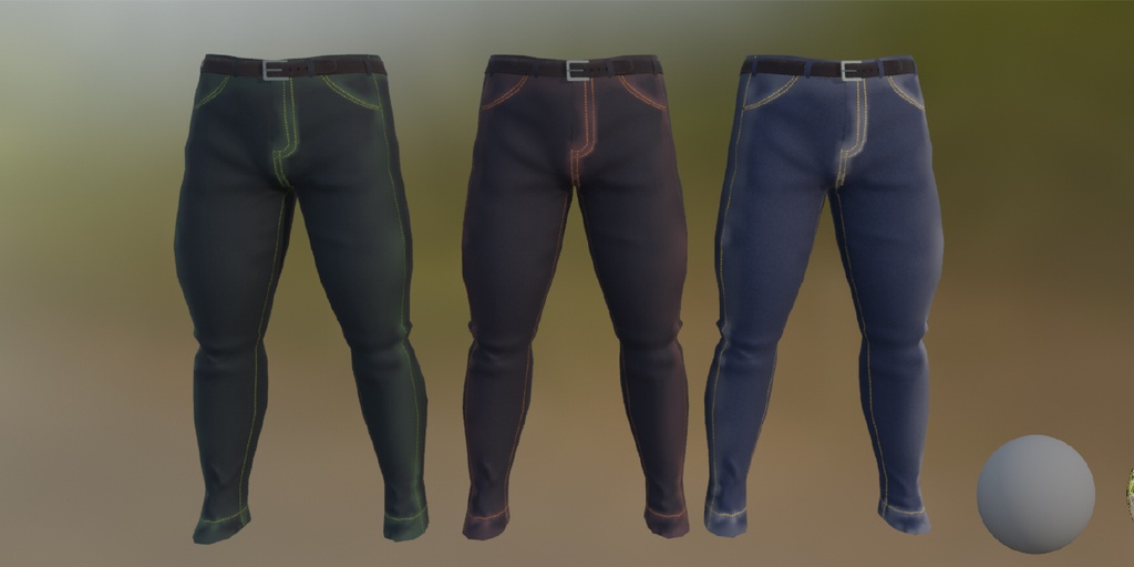 映像・ゲーム・VRChat向け 男性モデル用ジーンズ
