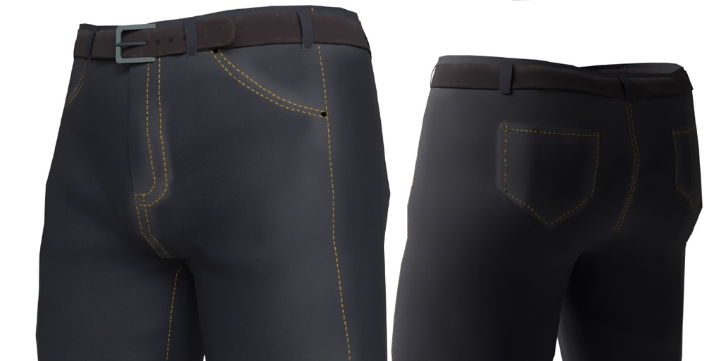 映像・ゲーム・VRChat向け 男性モデル用ジーンズ