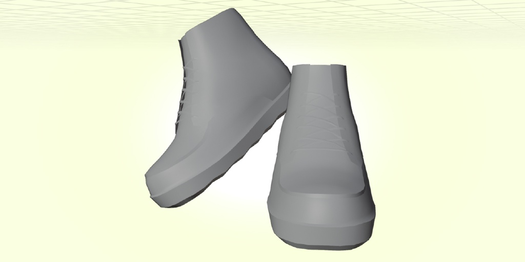 男性ブーツ 3Dモデル【ローポリ/映像・ゲーム制作向け】