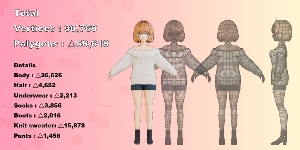 【セール中!!】オリジナル3Dモデル「MOMO」