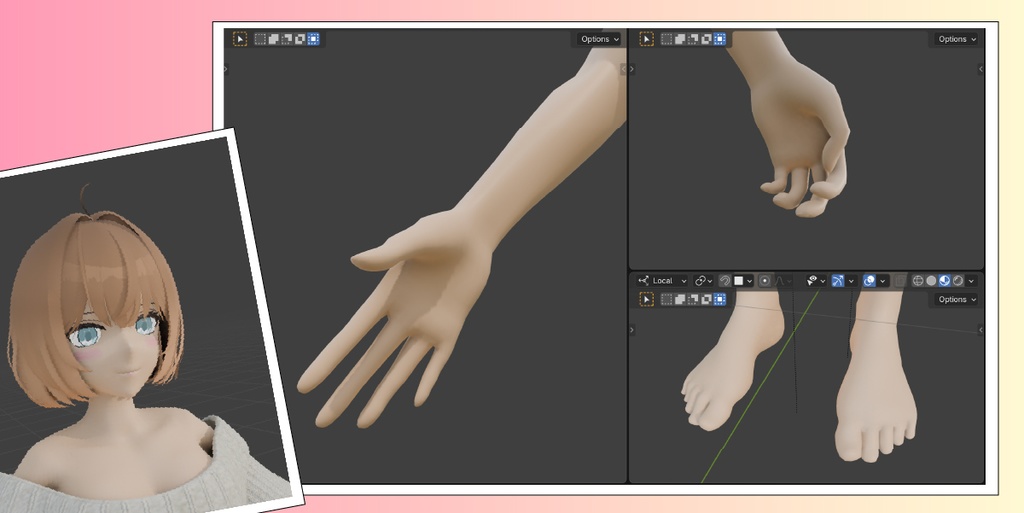 【セール中!!】オリジナル3Dモデル「MOMO」