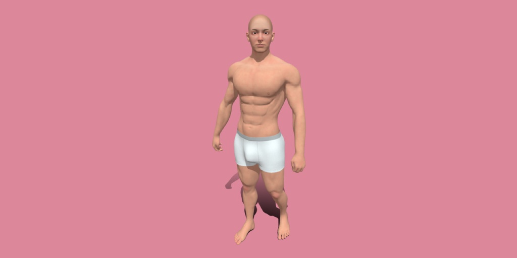 【リグ対応済み】オリジナル男性3Dキャラクター/Realistic Male Character Model|Blender 5.0.1対応