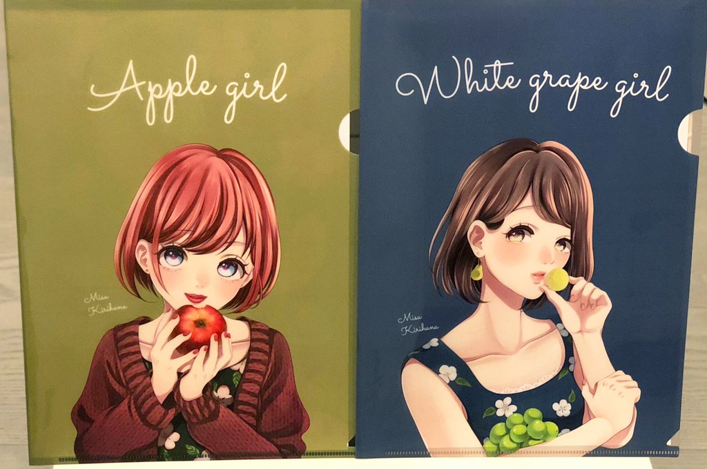 A4クリアファイル アップル・ホワイトグレープ