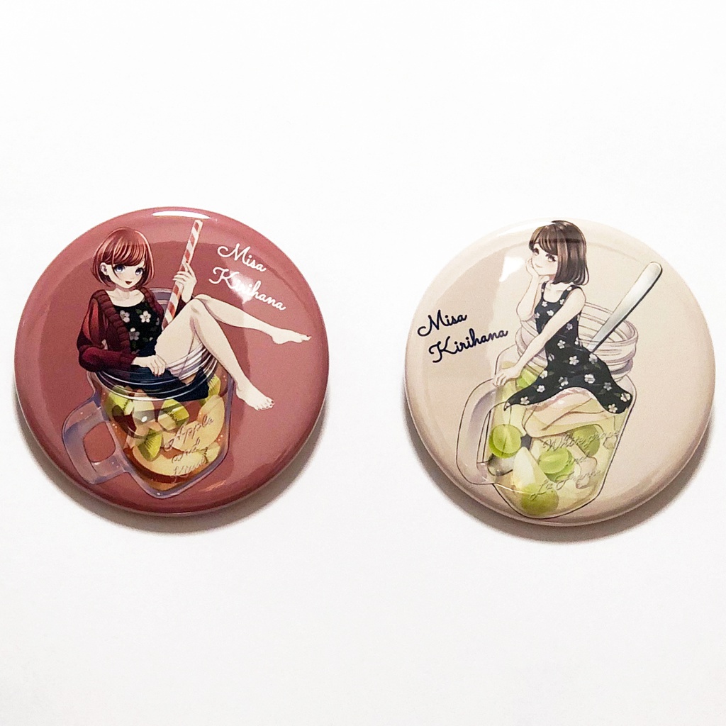 57mm メイソンジャーガール 缶バッジ 第2弾