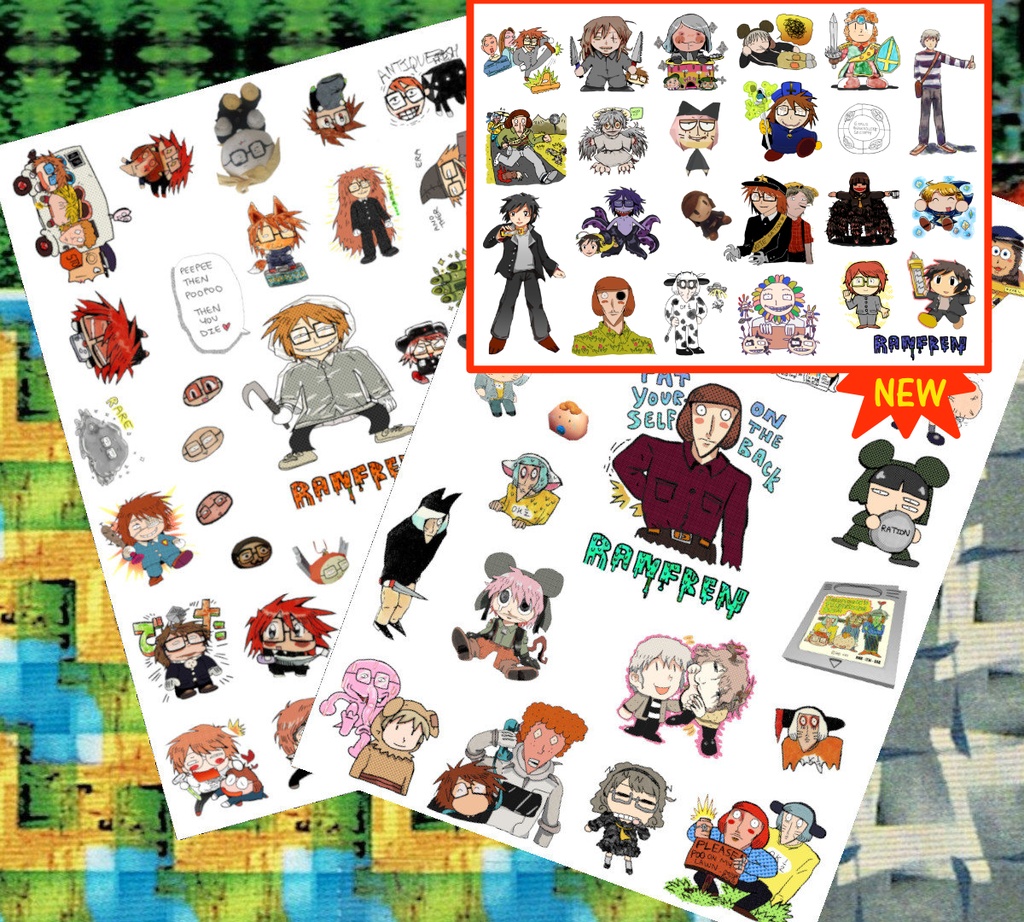 Randal's Friends clear and self-cut sticker sheet　Ranfrenクリアステッカーシート