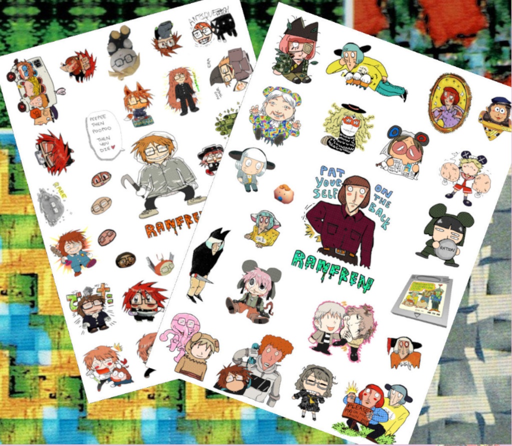【4月末~5月上旬入荷予定】Randal's Friends clear and self-cut sticker sheet　Ranfrenクリアステッカーシート