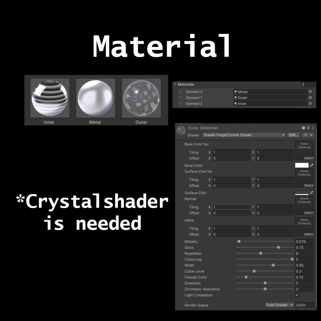 【PB対応】 Earring 01 イヤリング 01『VRChat想定』