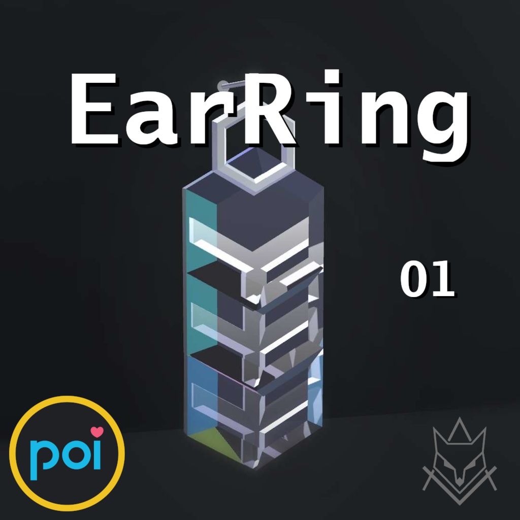 【PB対応】 Earring 01 イヤリング 01『VRChat想定』