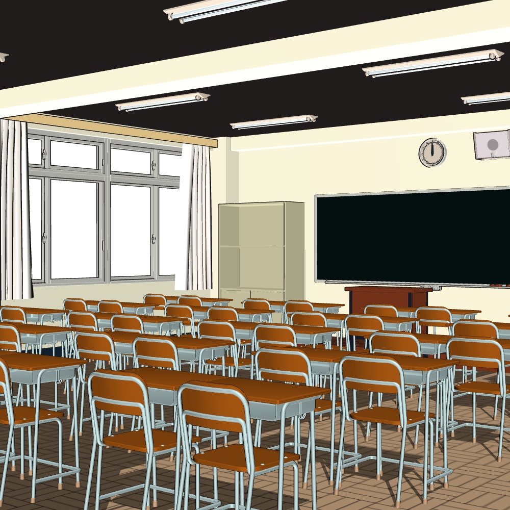 【3D】教室セット