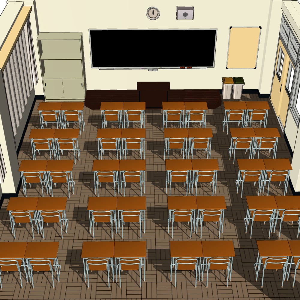 【3D】教室セット