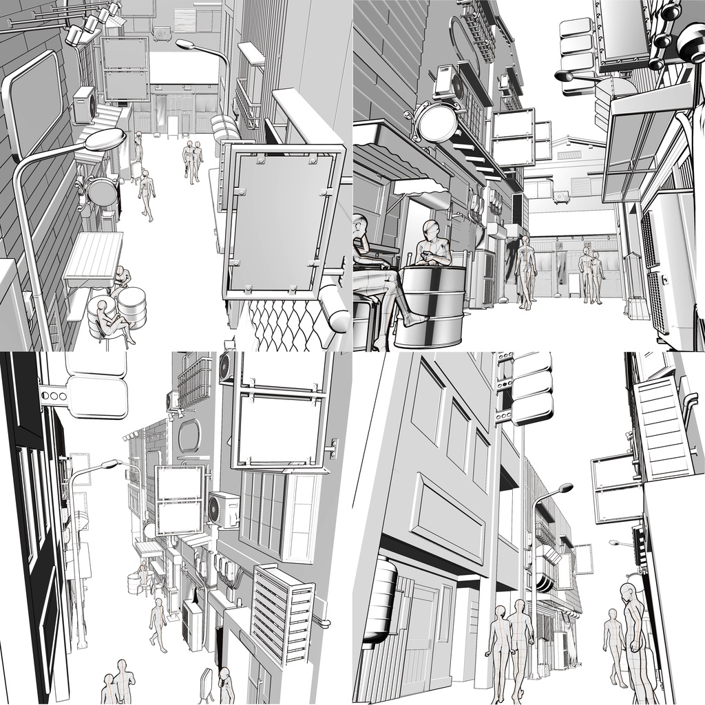 【3D】飲み屋街