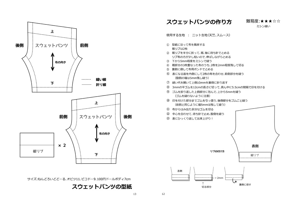 ちいさいこのおようふくかたがみ2