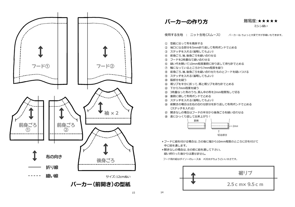 ちいさいこのおようふくかたがみ2