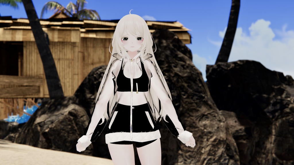 桔梗(kikyo)専用ripple outfit / zip up hood