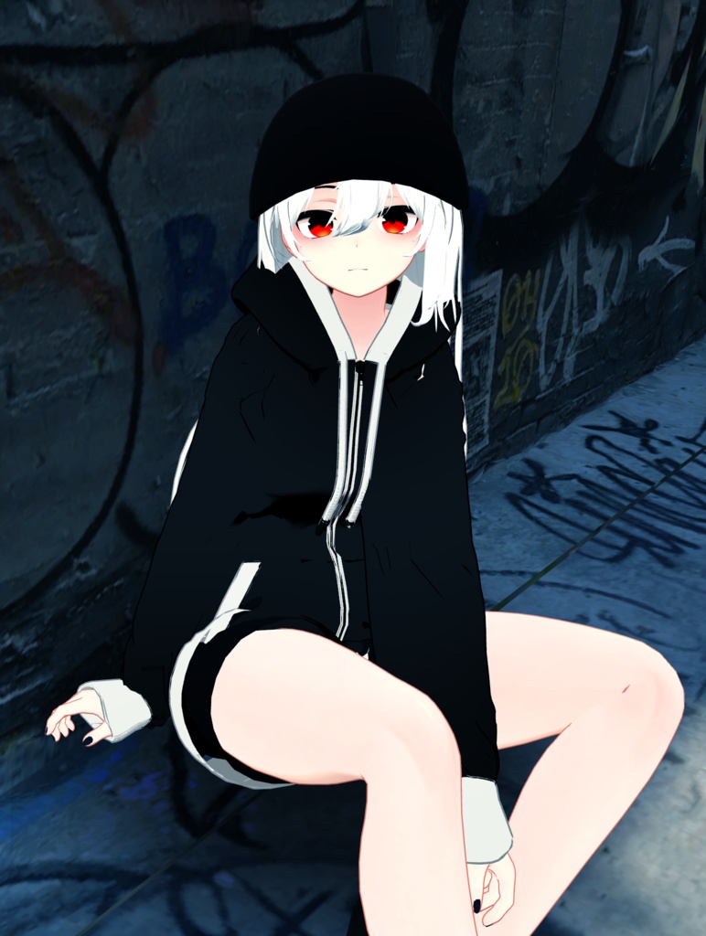 桔梗(kikyo)専用ripple outfit / zip up hood