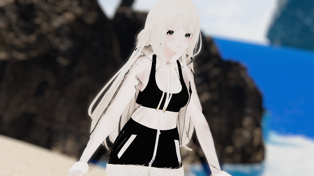 ユギ対応ripple outfit / zip up hood