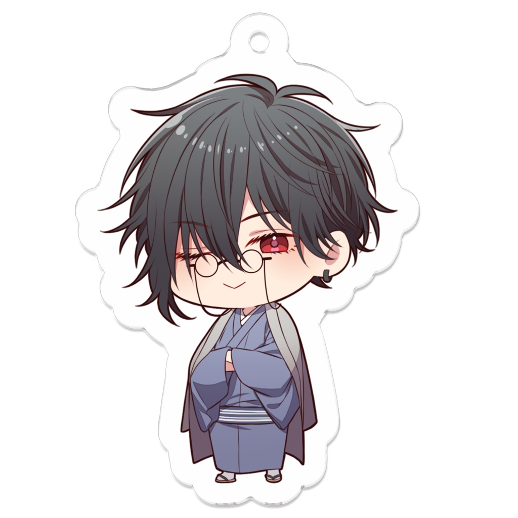 物書き綴　アクリルキーホルダー　クロver.