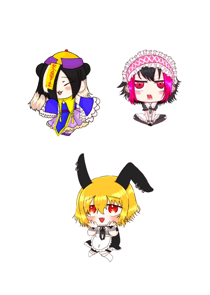 女装メイドくんミニデフォルメシール