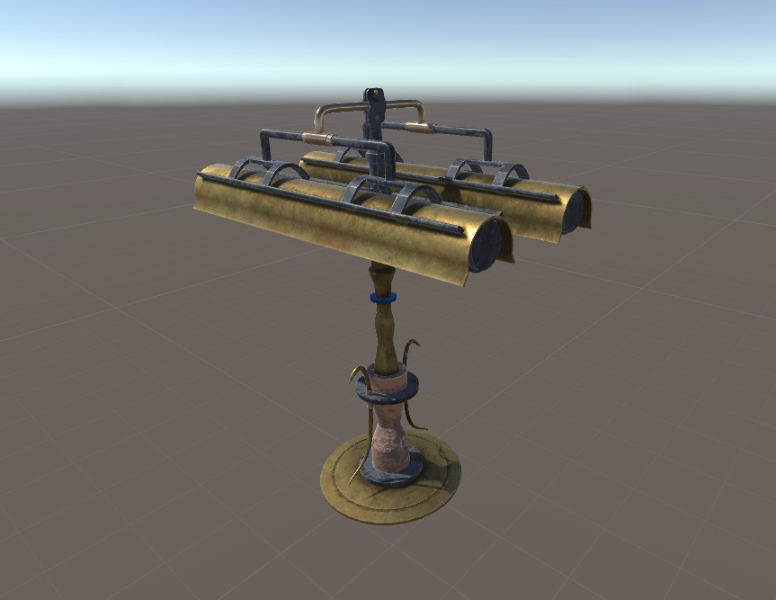 スチームパンク風 ライトスタンド 電灯1