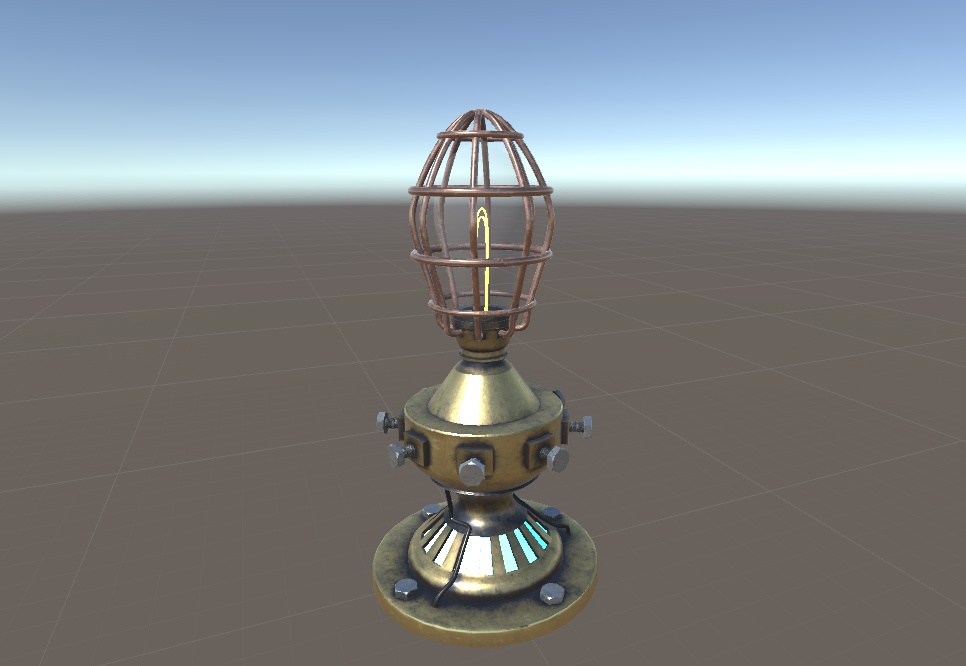 スチームパンク風 ライトスタンド 電灯2