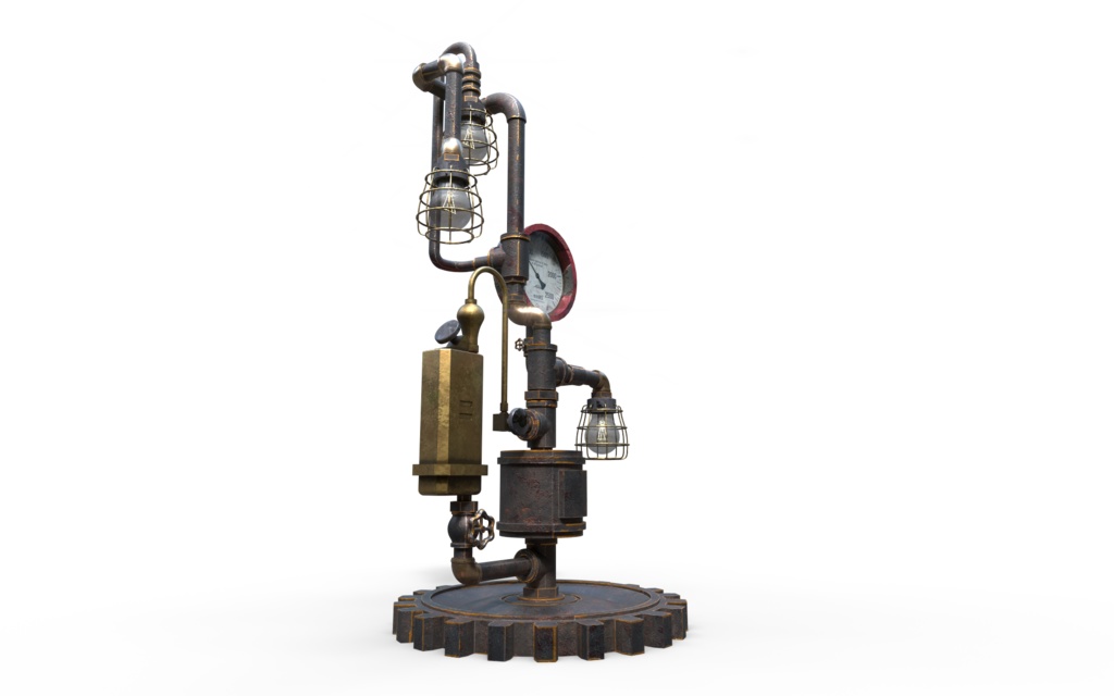 【steampunk light3】スチームパンク風 ライトスタンド 電灯3