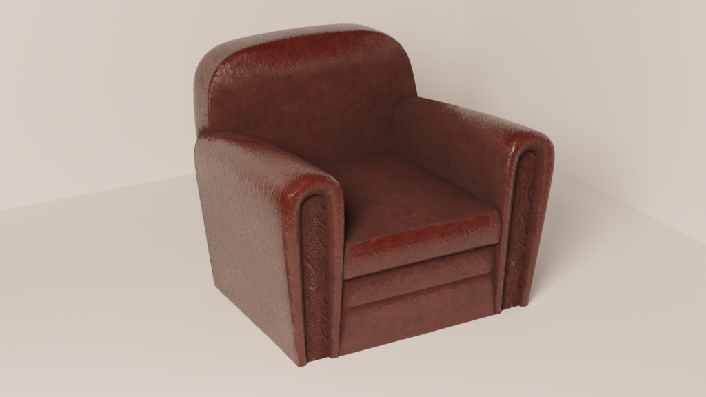 ３Ｄオブジェクトデータ【sofa1】アンティーク風 ソファ 一人掛け