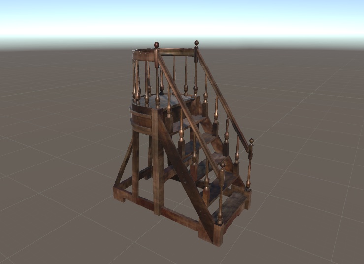 3Dオブジェクトデータ【Ladder1】アンティーク風 梯子 図書館