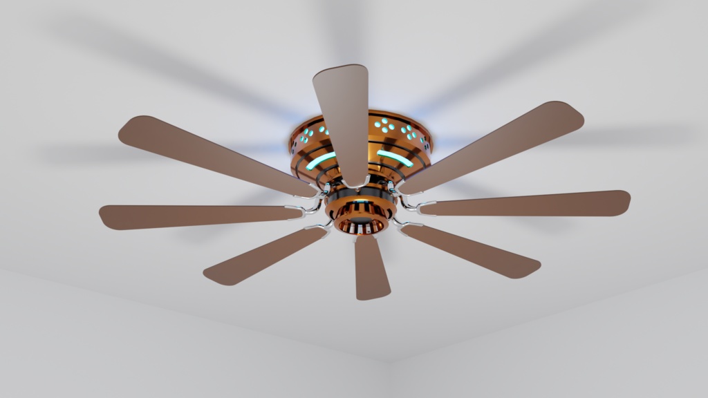 ３Ｄオブジェクトデータ【Ceiling Fan】シーリングファン　天井ライト