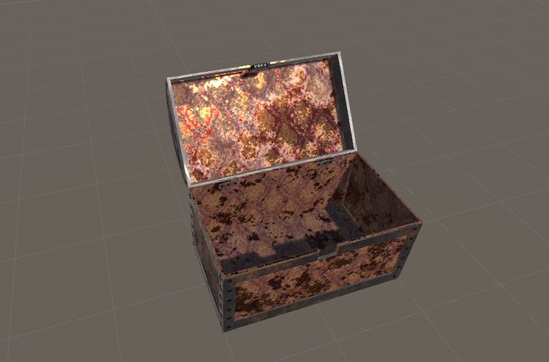 3Dオブジェクトデータ【Treasure_Chest】アンティーク風 宝箱