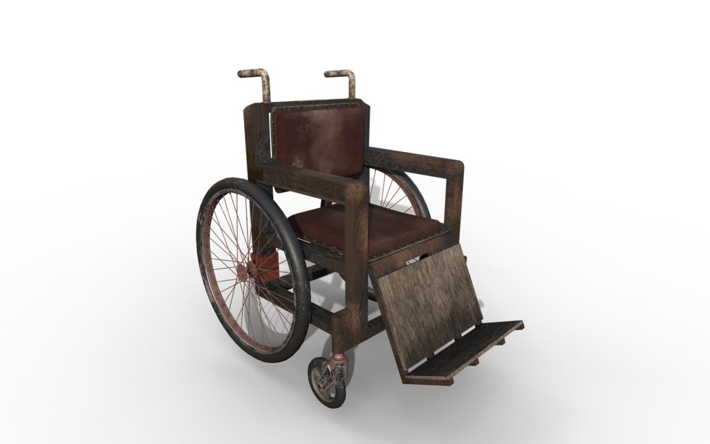 【wheelchair】車いす 椅子　ホラー系　アンティーク風